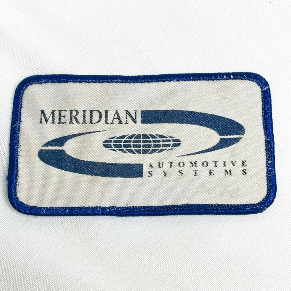 Vintage Automotive System, Meridian, Blue And White Sew On Used Patch
